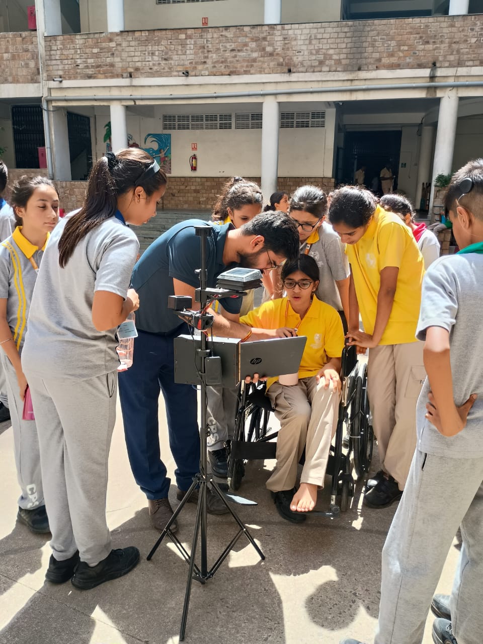 Students taking part in a practical AeroBay STEM activity